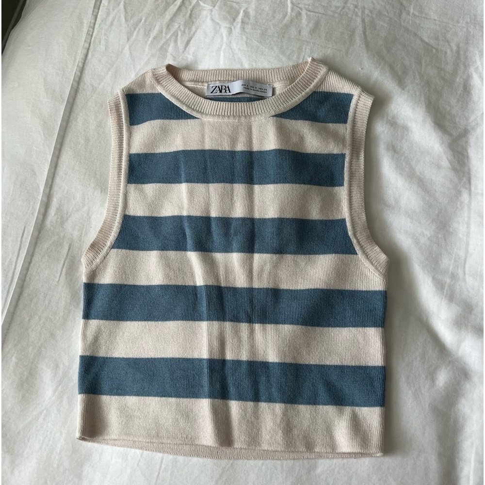 Zara striped crop top